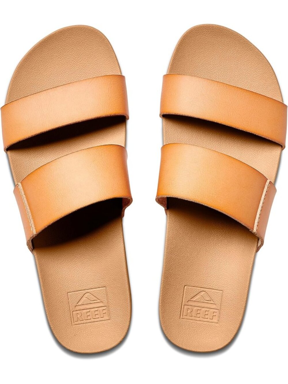 Women's Natural Open-Toe Footwear Cushion Vista Solid Slide Rubber Sandal Shoes - Picture 4 of 6